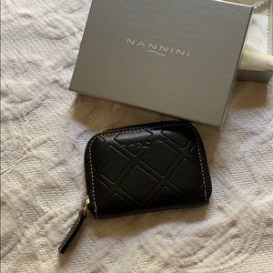 New in box black Nannini card holder